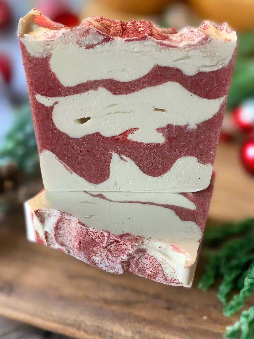 Candy cane soap