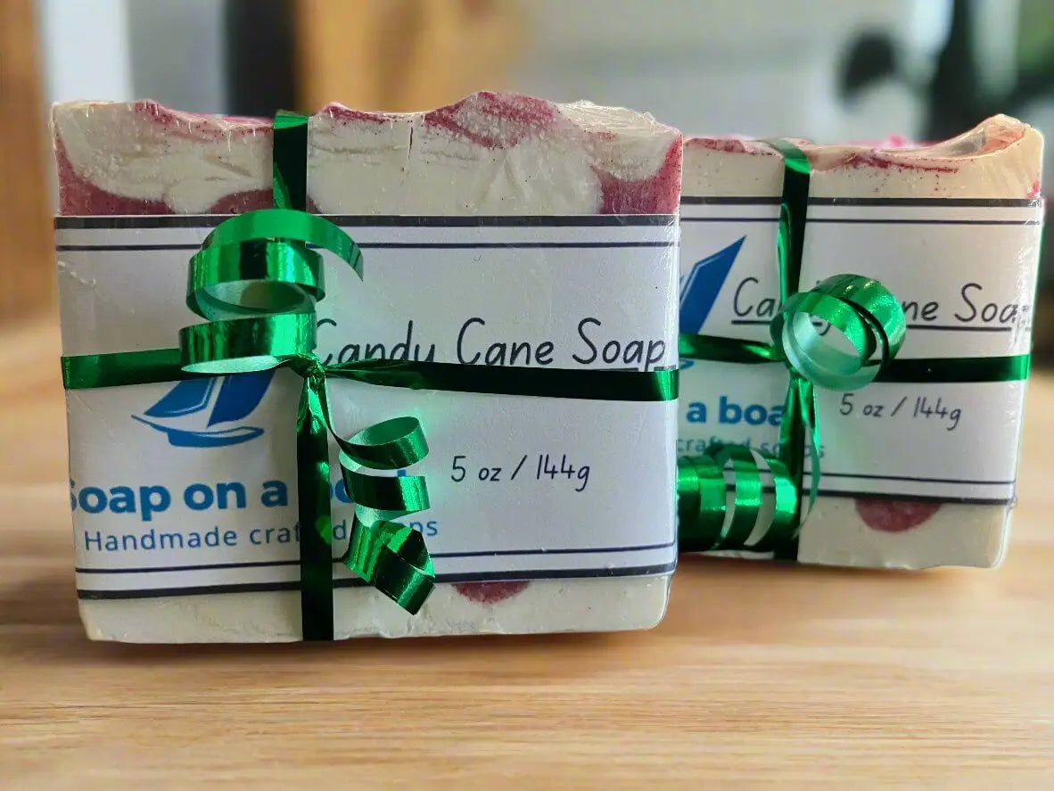 Candy cane soap